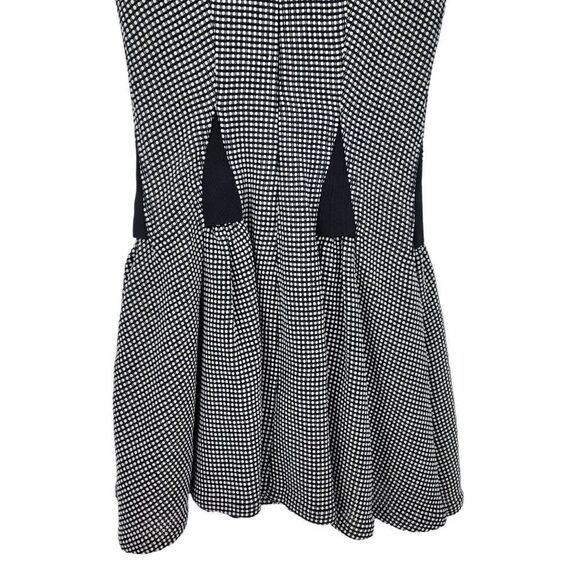 Thakoon Sleeveless Pleated Skater Mini Dress 6 Navy Geometric Polka-dot Italy - Picture 8 of 12